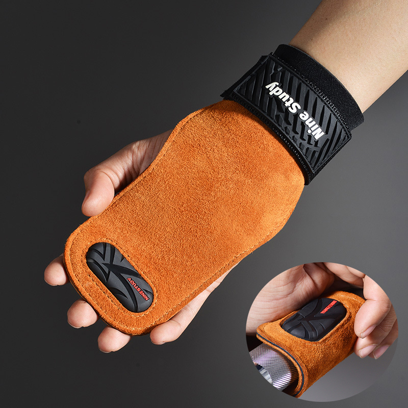 Crossfit Workout With Equipment - Rindsleder Fitness studio Griffe Handschuhe Gewichtheben