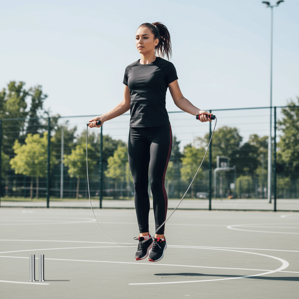 Jump Rope Speed Bearing - Verstellbares Springseil mit Komfortablen Schaumstoffgriffen, Geschwindigkeits-Rennseil