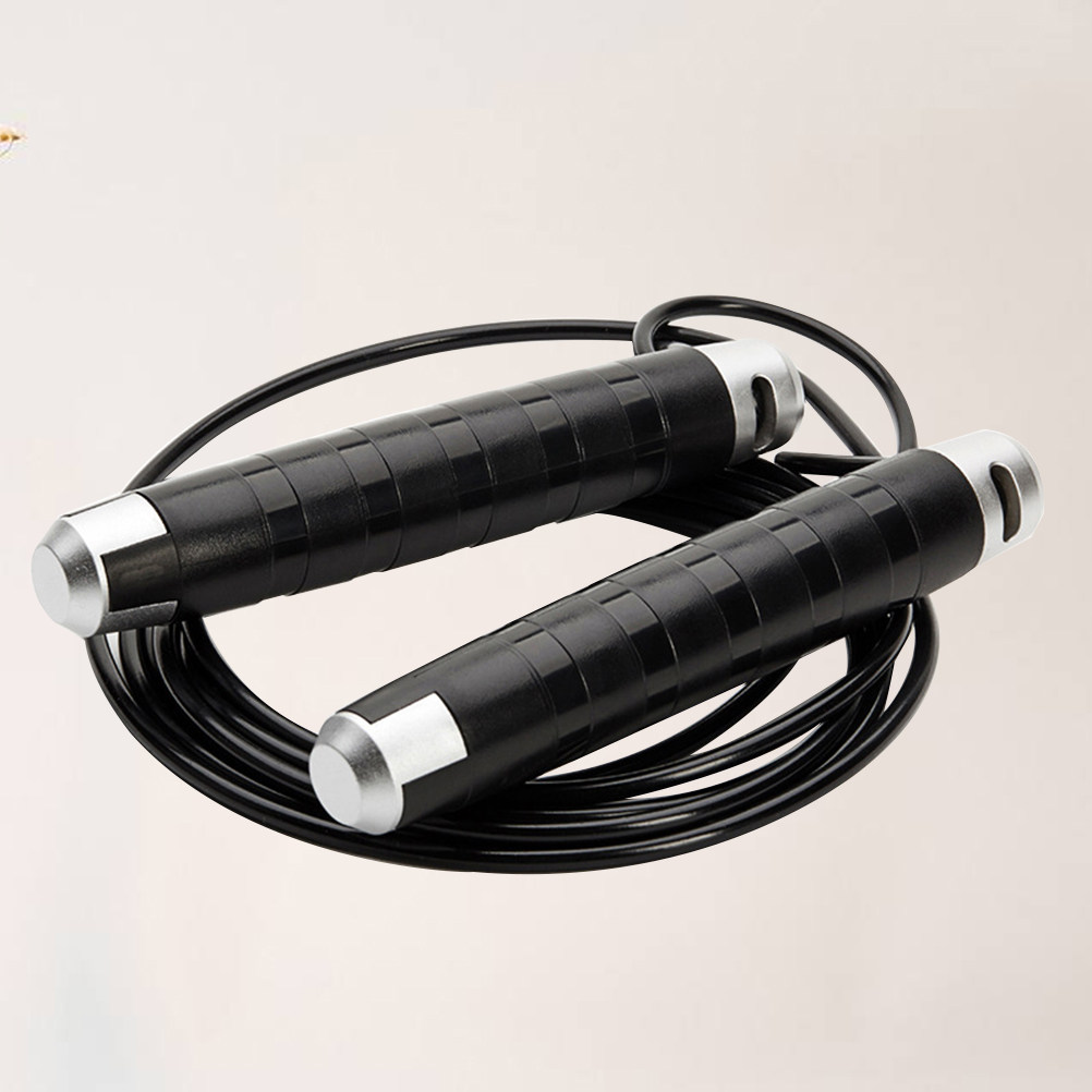 Schwarzes Stahlseil-Springseil – Jump Rope Speed Bearing Bewertung und Preis